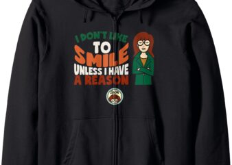 Mademark x Daria – Daria I Don’t Like To Smile Unless I Have A Reason Zip Hoodie