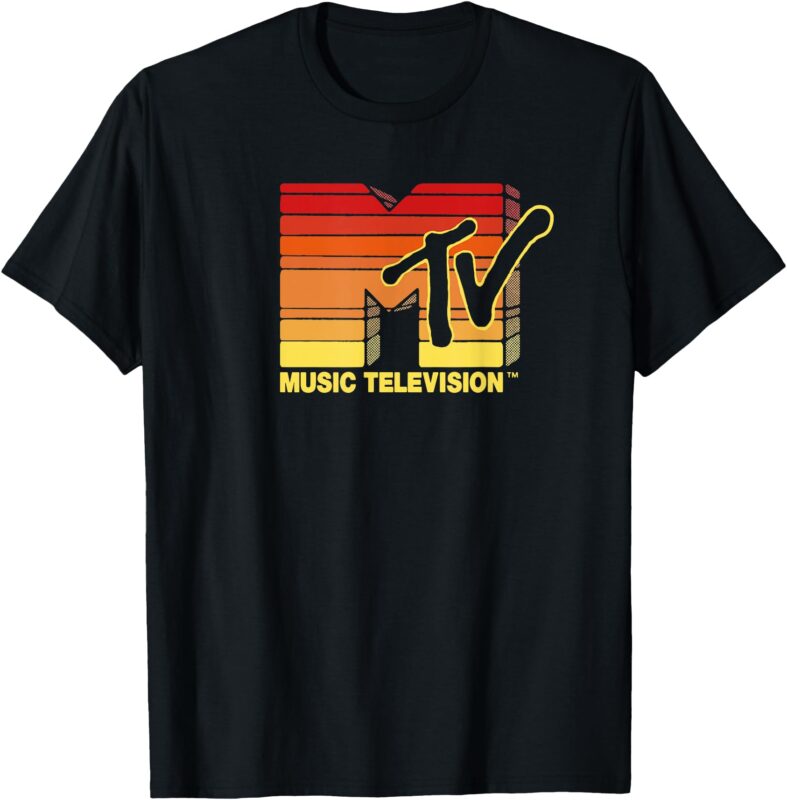 Mademark x MTV – Hand Hewn Sun Stripes Vintage MTV Logo T-Shirt