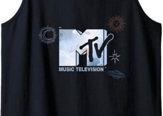 Mademark x MTV – Official MTV 1981 with an hand painted Sky in Background Tank Top t shirt designs for sale