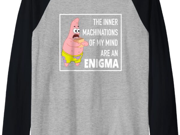 Mademark x spongebob squarepants – patrick star – enigma raglan baseball tee t shirt designs for sale