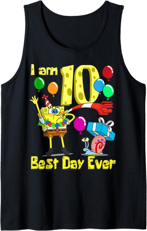 Mademark x SpongeBob SquarePants – SpongeBob I am 10 Years Old Birthday Party Tank Top