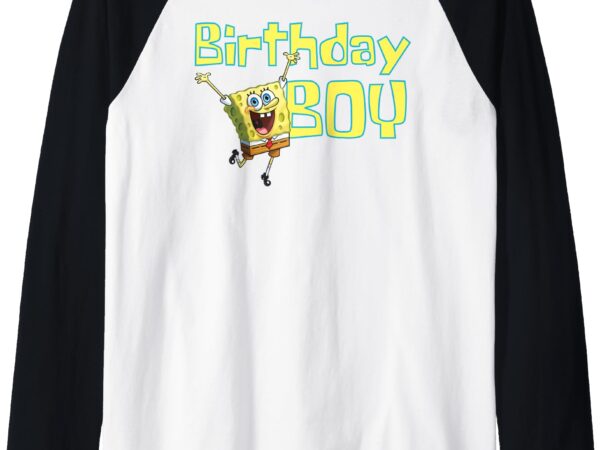 Mademark x spongebob squarepants – spongebob squarepants birthday boy raglan baseball tee t shirt designs for sale