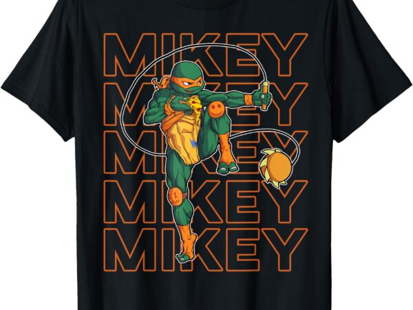 Mademark x teenage mutant ninja turtles – michealangelo kusari fundo pizza stance t-shirt