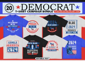 Democrat Campaigne T-shirt Design Bundle