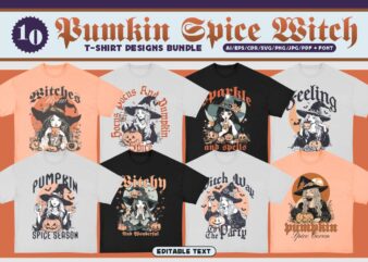 Pumpkin Spice T-shirt Design Bundle