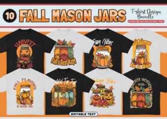 Fall Mason T-shirt Design Bundle