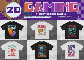 Gaming T-shirt Design Bundle