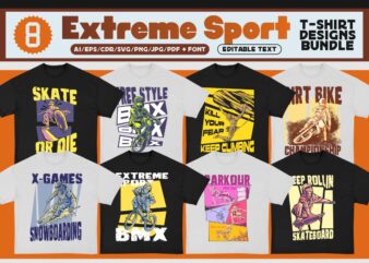 Extreme Sport T-shirt Design Bundle