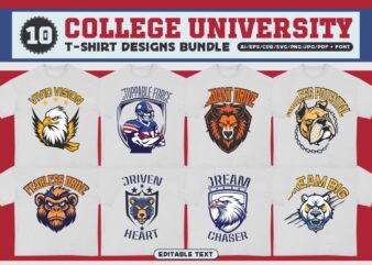 College University T-shirt Design Bundle