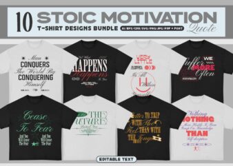 Stoic Motivation T-shirt Design Bundle