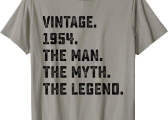 Man Myth Legend 1954 71st Birthday Tee For 71 Years Old T-Shirt