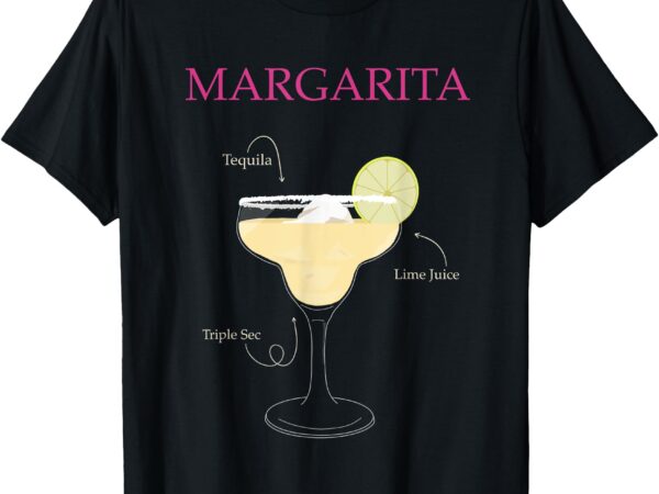 Margarita cocktail recipe t-shirt