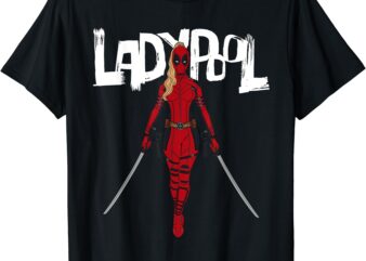 Marvel Studios Deadpool & Wolverine Ladypool with Swords T-Shirt