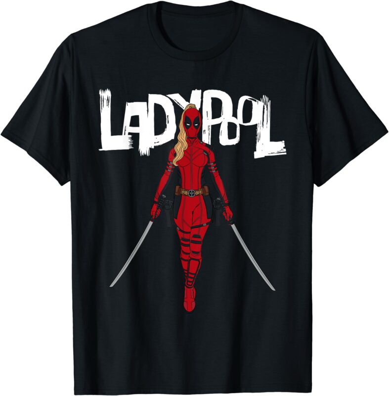 Marvel Studios Deadpool & Wolverine Ladypool with Swords T-Shirt