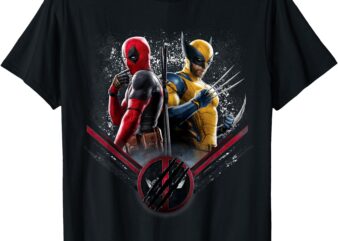 Marvel Studios Deadpool & Wolverine Side-by-Side Claw Icon T-Shirt