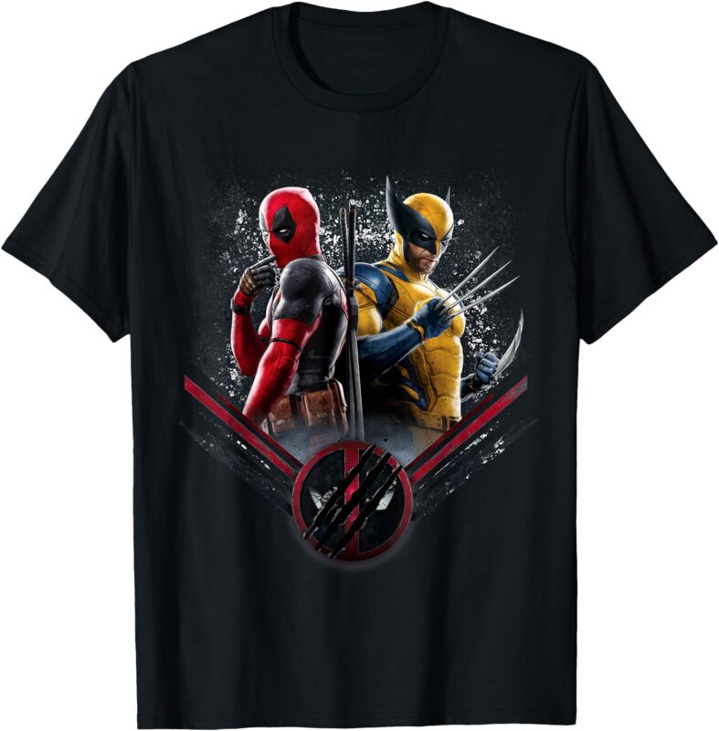 Marvel Studios Deadpool & Wolverine Side-by-Side Claw Icon T-Shirt