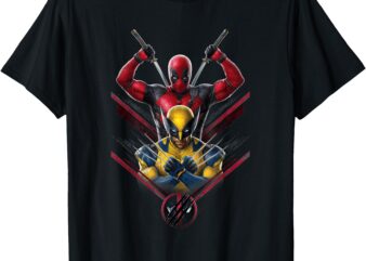 Marvel Studios Deadpool & Wolverine with Claw-Slashed Logo T-Shirt