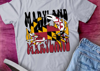 Maryland Flag State Pride Roots Fan Patriotic Maryland lts-d