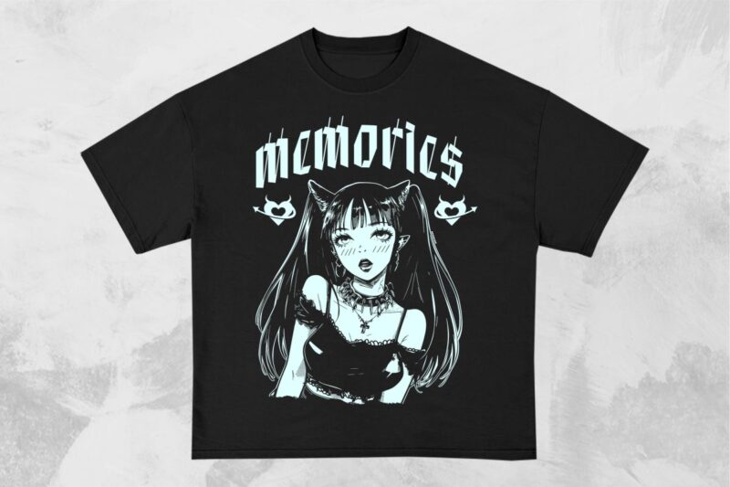 Anime Gothic T-shirt Design Bundle