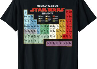 Men’s Star Wars Periodic Table of Elements Graphic T-Shirt XL Asphalt