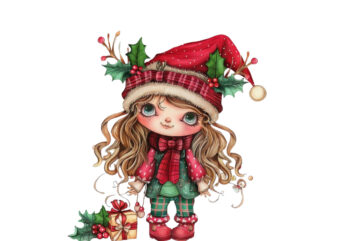 Merry Christmas doll animal Clipart