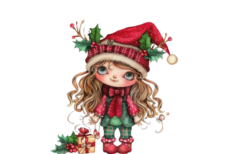 Merry Christmas doll animal Clipart