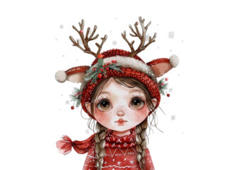 Merry Christmas doll animal Clipart t shirt designs for sale