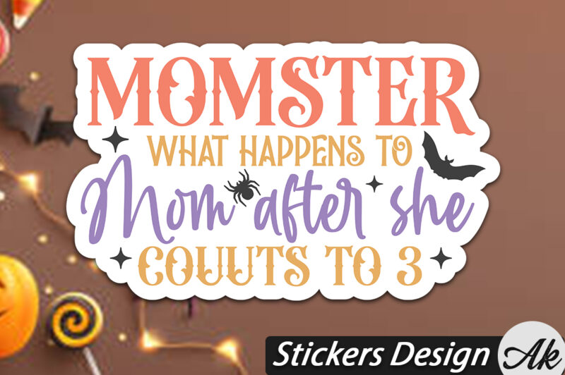 Monster what happens to mom after she counts to 3 Stickers