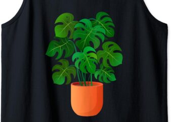 Monstera Deliciosa Swiss Cheese Plant Lover Funny Cute Gift Tank Top t shirt designs for sale