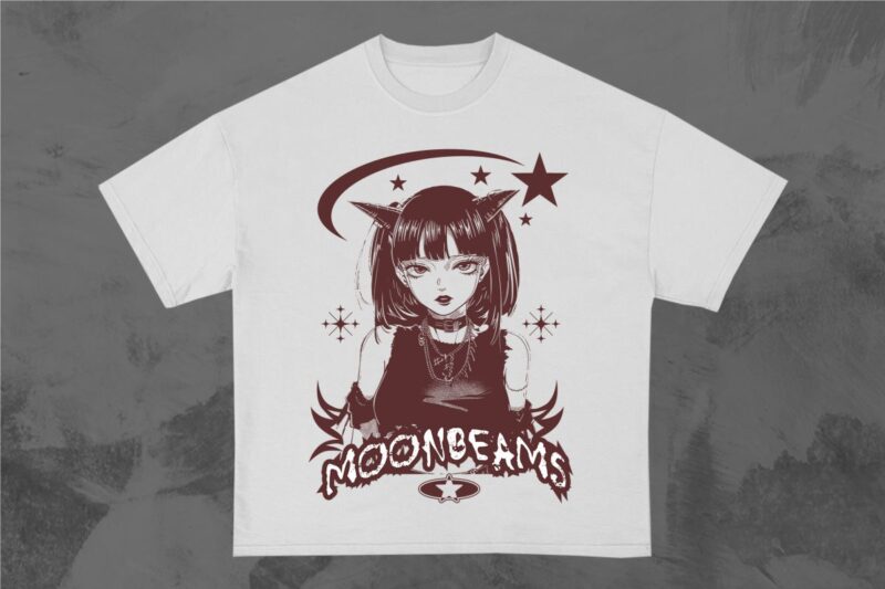 Anime Gothic T-shirt Design Bundle