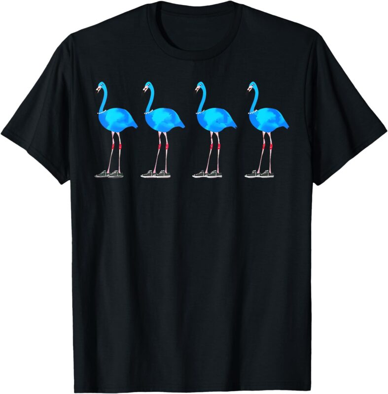 Multiple Blue Flamingo Support Vote Chucks And Pearls T-Shirt