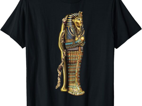 Mummy in sarcophagus, spooky halloween, egyptian mummy, tut t-shirt