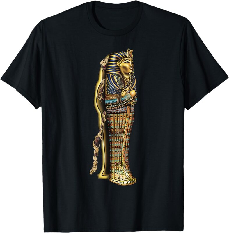 Mummy in Sarcophagus, Spooky Halloween, Egyptian Mummy, Tut T-Shirt