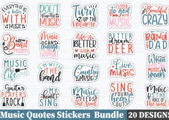 Music Quotes Stickers Bundle