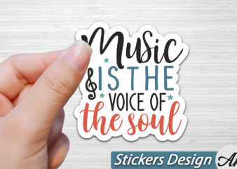 Music is the voice of the soul Stickers