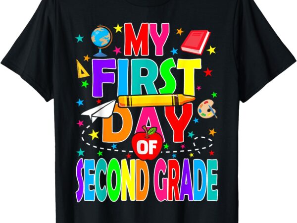 My first day of second grade back to school boys kids t-shirt