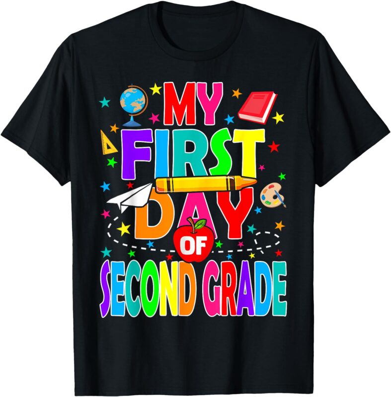 My First Day of Second Grade Back to School Boys Kids T-Shirt