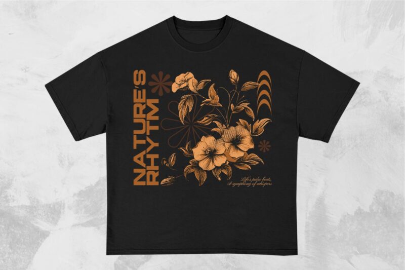 Flower Good Vibe T-shirt Design Bundle