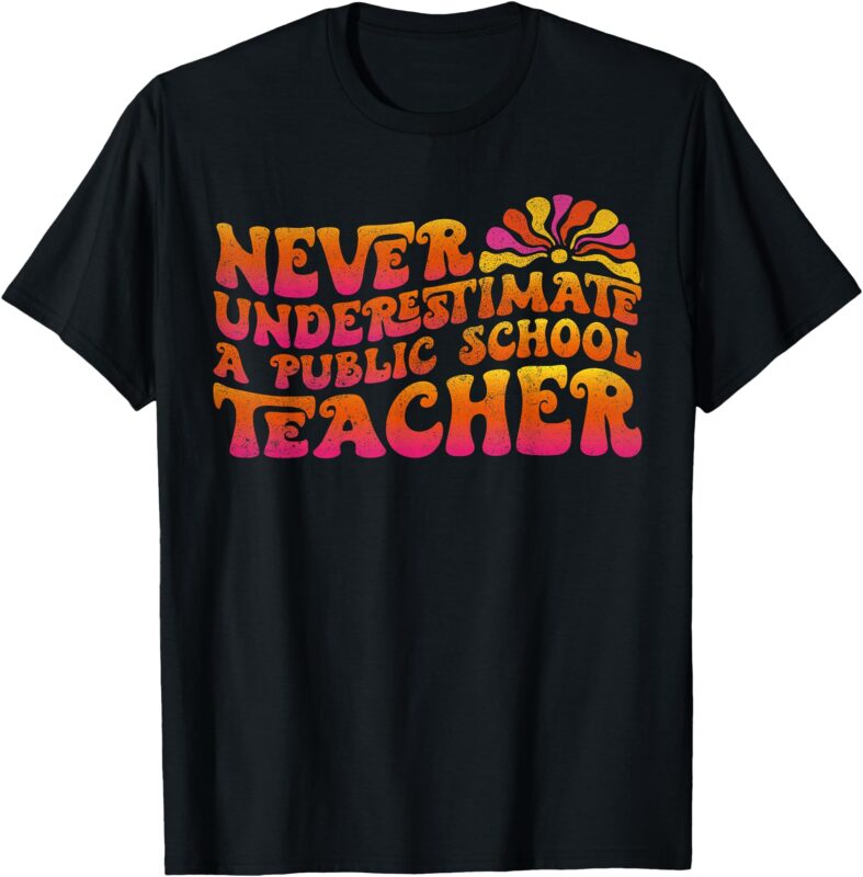 Never Underestimate a Public School Teacher Men Women Kids T-Shirt