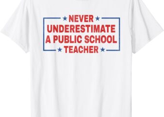 Never Underestimate a Public School Teacher T-Shirt