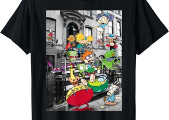 Nickelodeon Classic Nicktoons Hanging On Stoop T-Shirt