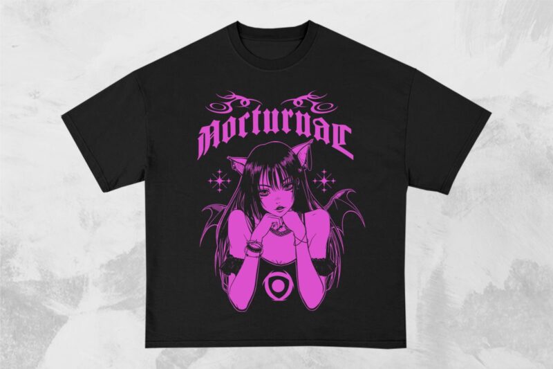 Anime Gothic T-shirt Design Bundle