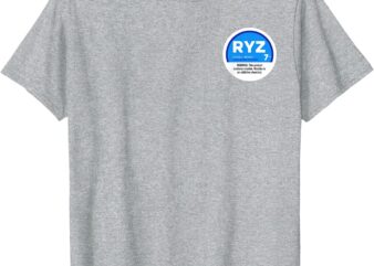 Official RYZ 7 Trending Letter Graphic Design Apparel T-Shirt