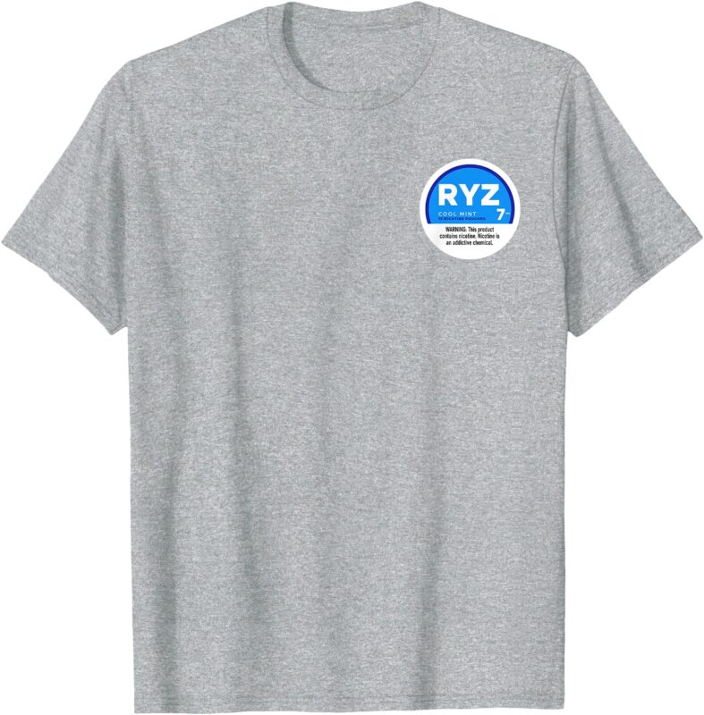 Official RYZ 7 Trending Letter Graphic Design Apparel T-Shirt