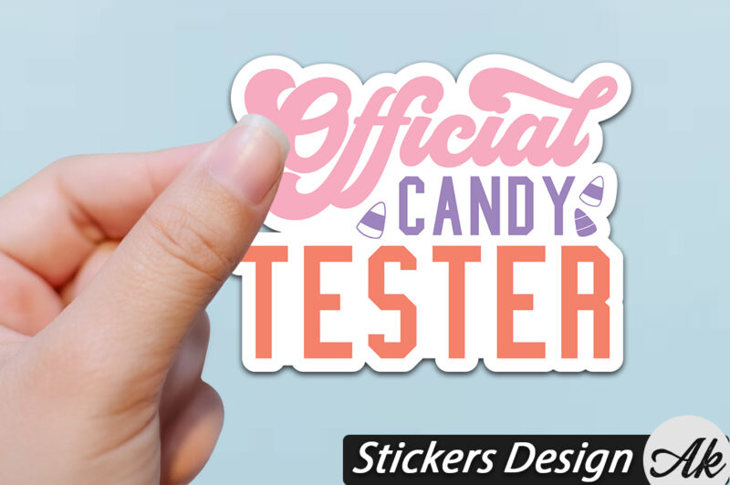 Official candy tester Stickers