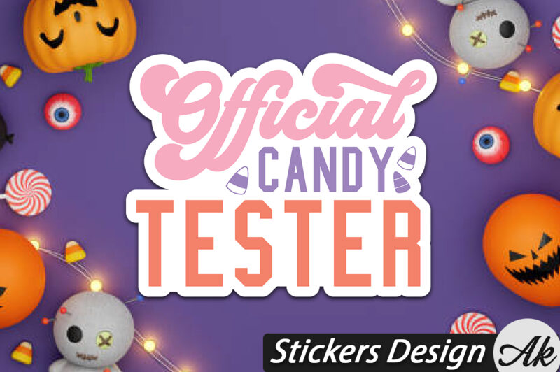 Official candy tester Stickers