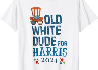 Old White Dude For Kamala-Harris President 2024 T-Shirt