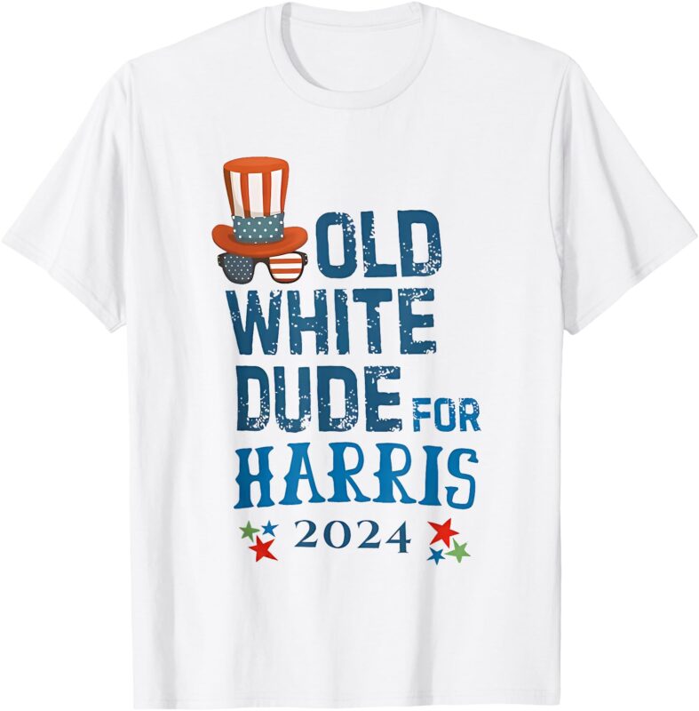 Old White Dude For Kamala-Harris President 2024 T-Shirt