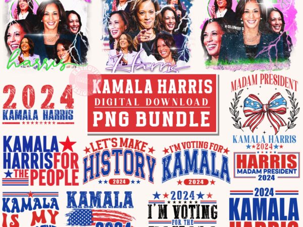 Kamala harris 2024 png bundle, prosecutor vs felon 2024 usa american flag png, kamala harris for president 2024 png, women’s power komma la t shirt vector art