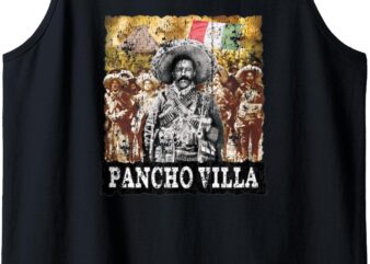 Pancho Villa Cool Fashion Vintage Revolution Tank Top t shirt illustration